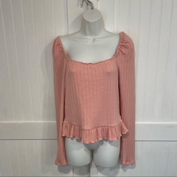 Honey & Sparkle dusty pink sweater with scalloped hem XL - Picture 1 of 7